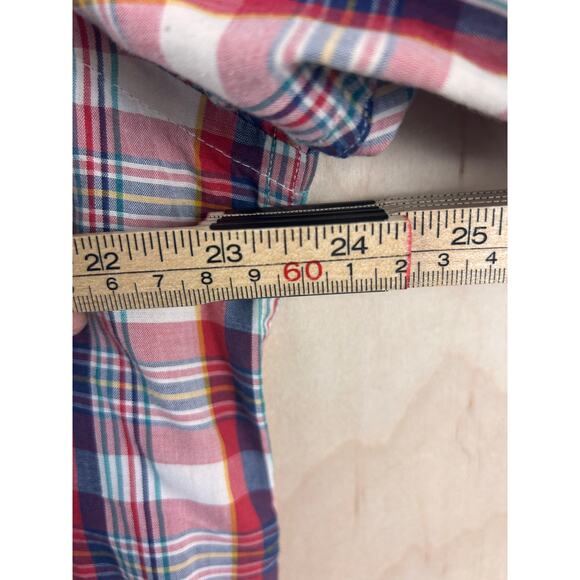 Pendleton Frontier Western Snap Shirt Men’s Large Red Plaid Short Sleeve - Picture 7 of 12